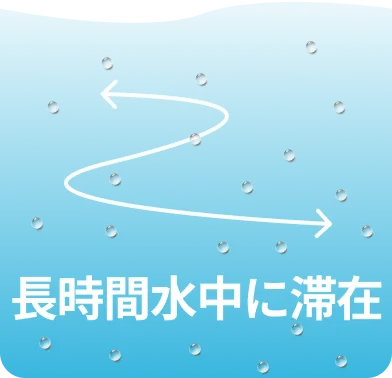 長時間水中に滞在